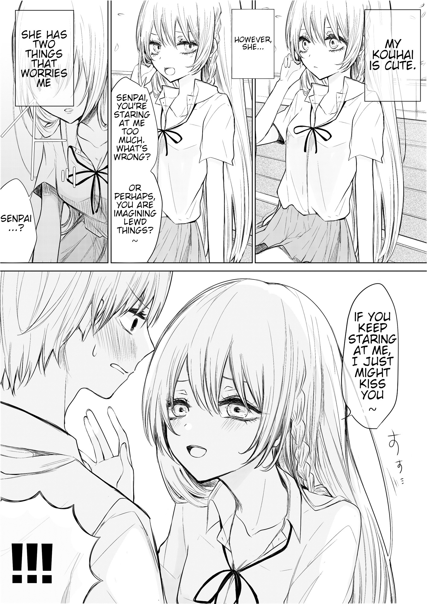 Ichizu De Bitch Na Kouhai Chapter 5: The Story Of Worrying About My Flirtatious Kouhai. - Picture 1