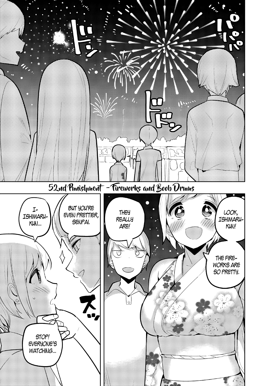 Houkago No Goumon Shoujo Vol.4 Chapter 52: Fireworks And Boob Drums - Picture 1