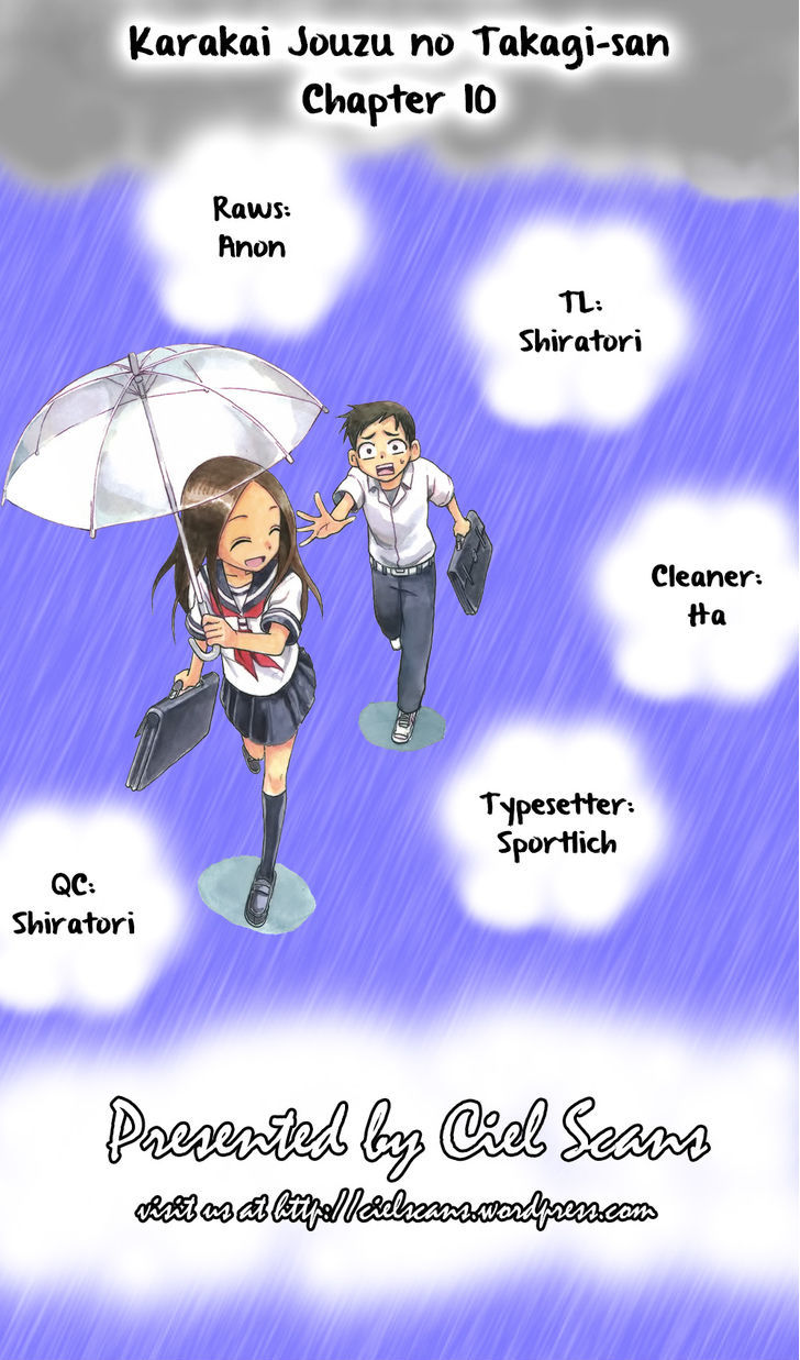 Karakai Jouzu No Takagi-San Vol.2 Chapter 10 : Rain Shelter - Picture 1
