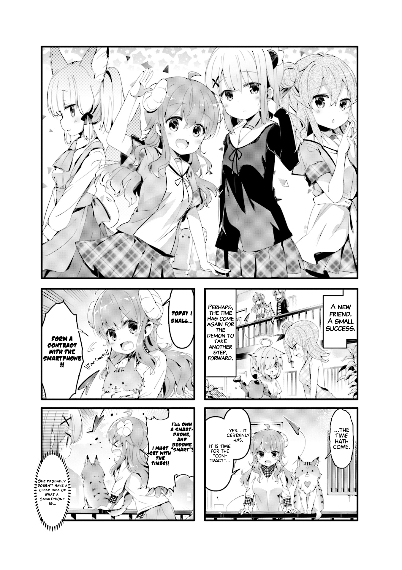 Machikado Mazoku Vol.5 Chapter 53: Communications Revolution! Starting From Today I'm A Smart Demon! - Picture 1