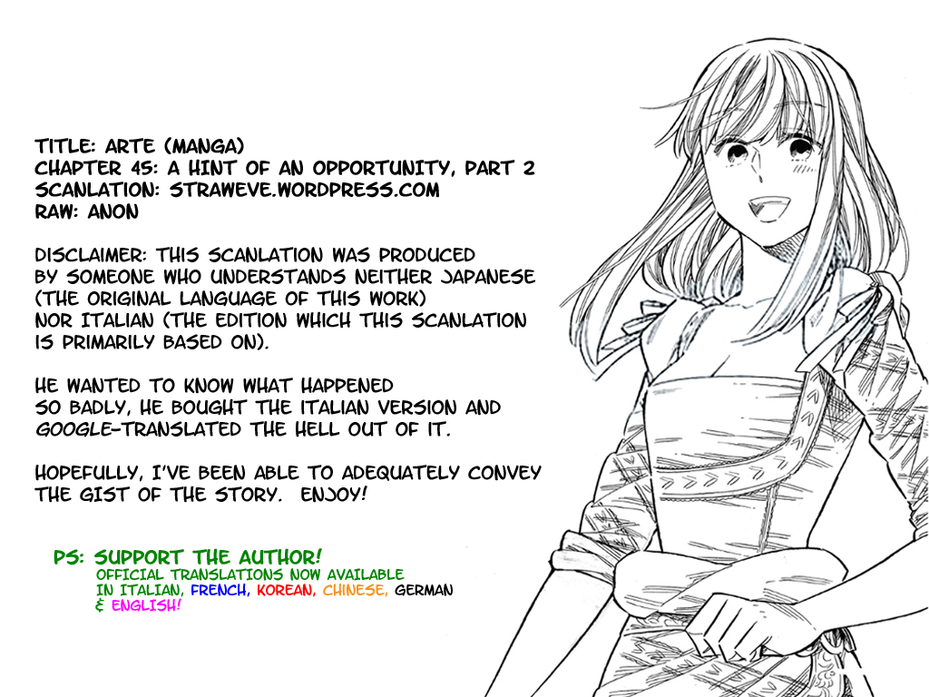 Arte Vol.9 Chapter 45: A Hint Of An Opportunity, Part 2 - Picture 1