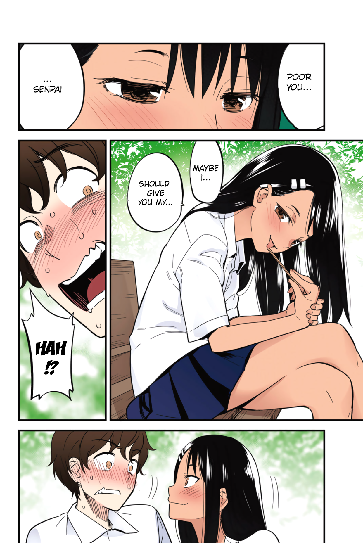 Ijiranaide, Nagatoro-San Vol.2 Chapter 14.3: Colored Omake 1: Don't You Want To Do It Too, Senpai? - Picture 3