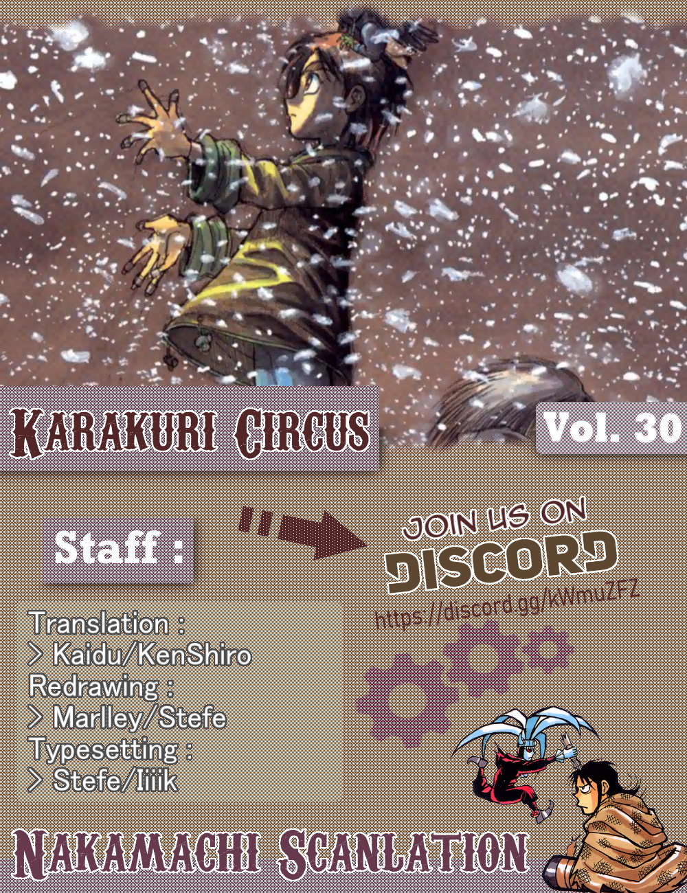 Karakuri Circus Chapter 294: Main Part - Welcome To The Kuroga Village - Act 12: Assault Under The Snow - Picture 1