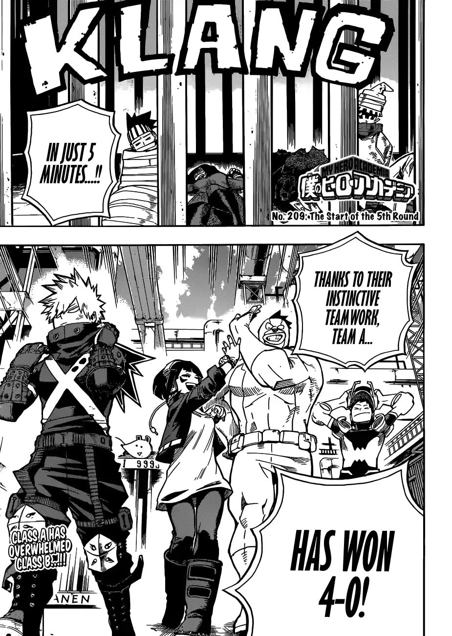 Boku No Hero Academia Chapter 209: The Start Of The 5Th Round - Picture 1