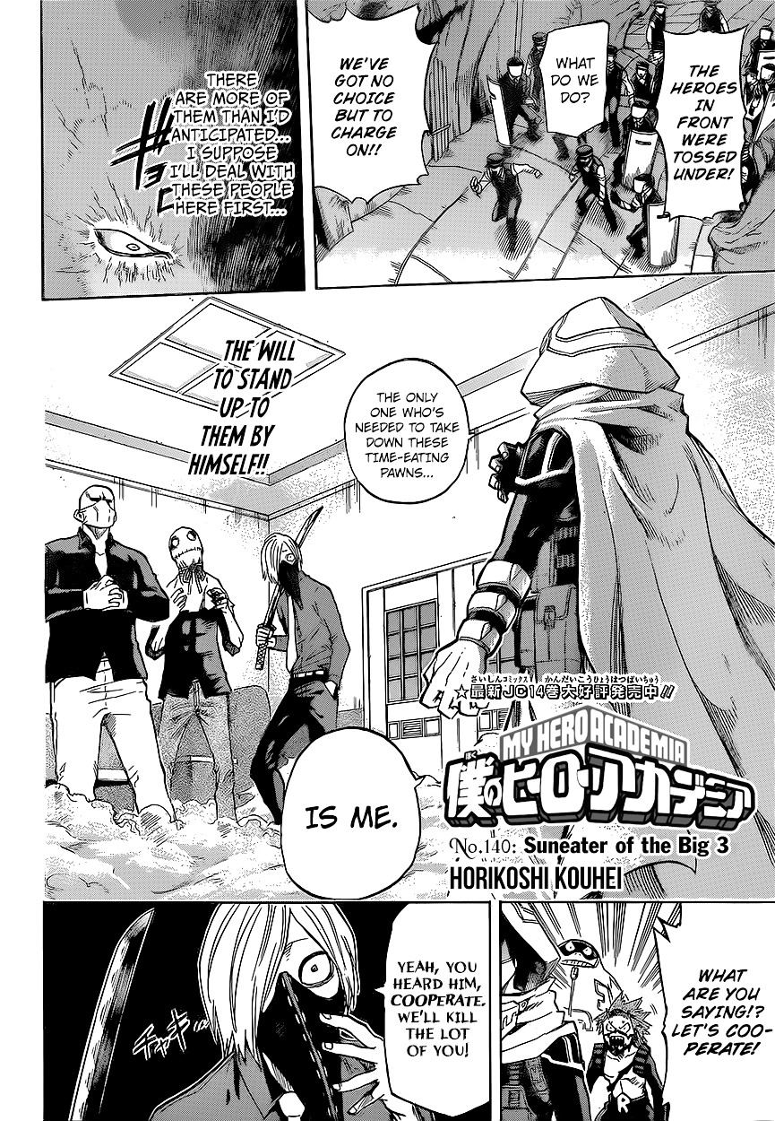Boku No Hero Academia Chapter 140 : Suneater Of The Big 3 - Picture 3