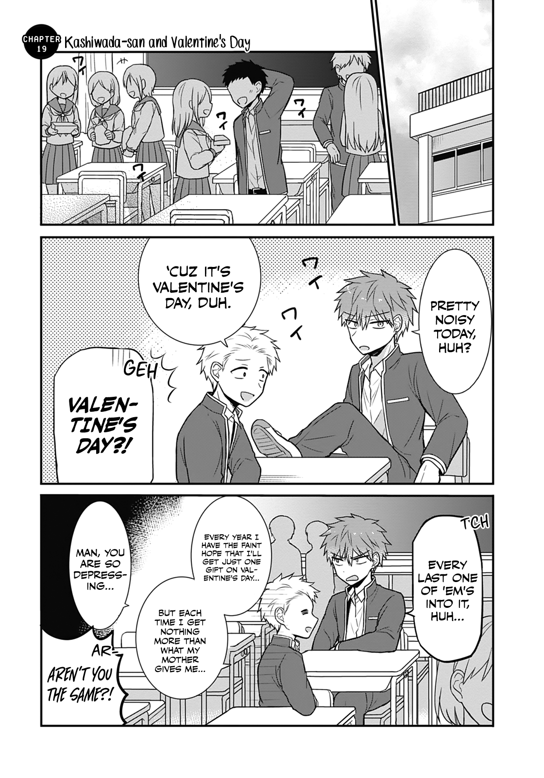 Expressionless Kashiwada-San And Emotional Oota-Kun Vol.2 Chapter 19: Kashiwada-San And Valentine's Day - Picture 1