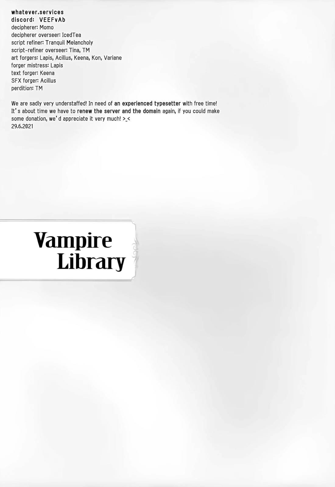 Vampire Library - Page 1