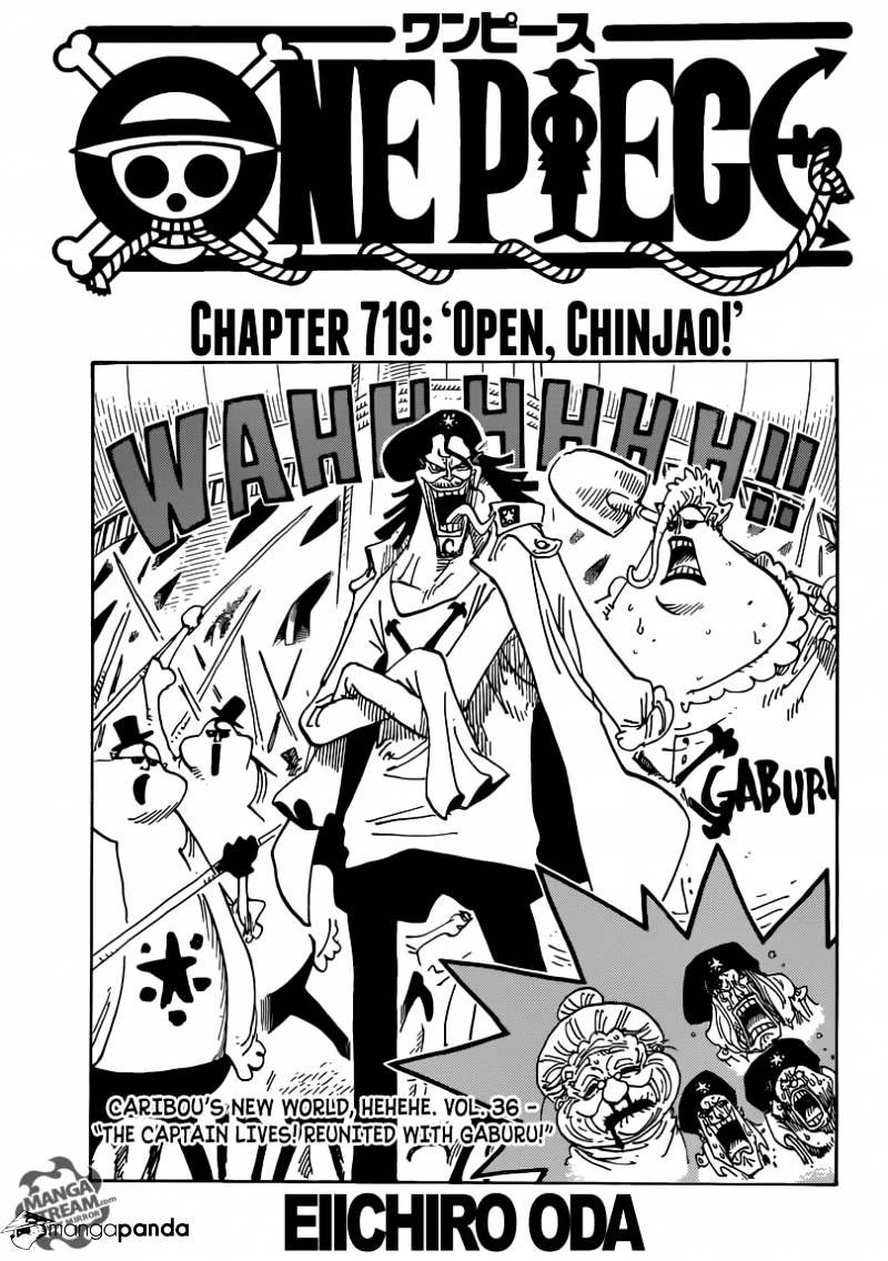 One Piece Chapter 719 : Open, Chinjao! - Picture 1
