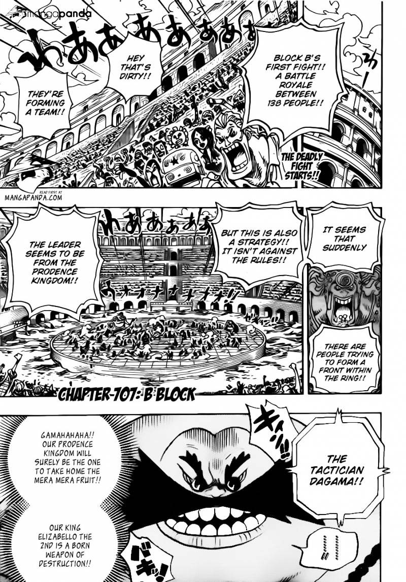 One Piece Chapter 707 : B Block - Picture 2