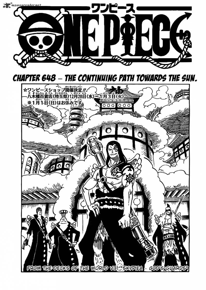 One Piece Chapter 648 : The Continuing Path Towards The Sun. - Picture 1
