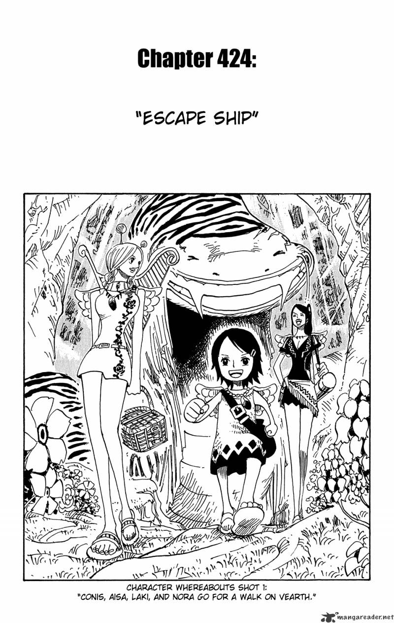 One Piece Chapter 424 : Escape Ship - Picture 1