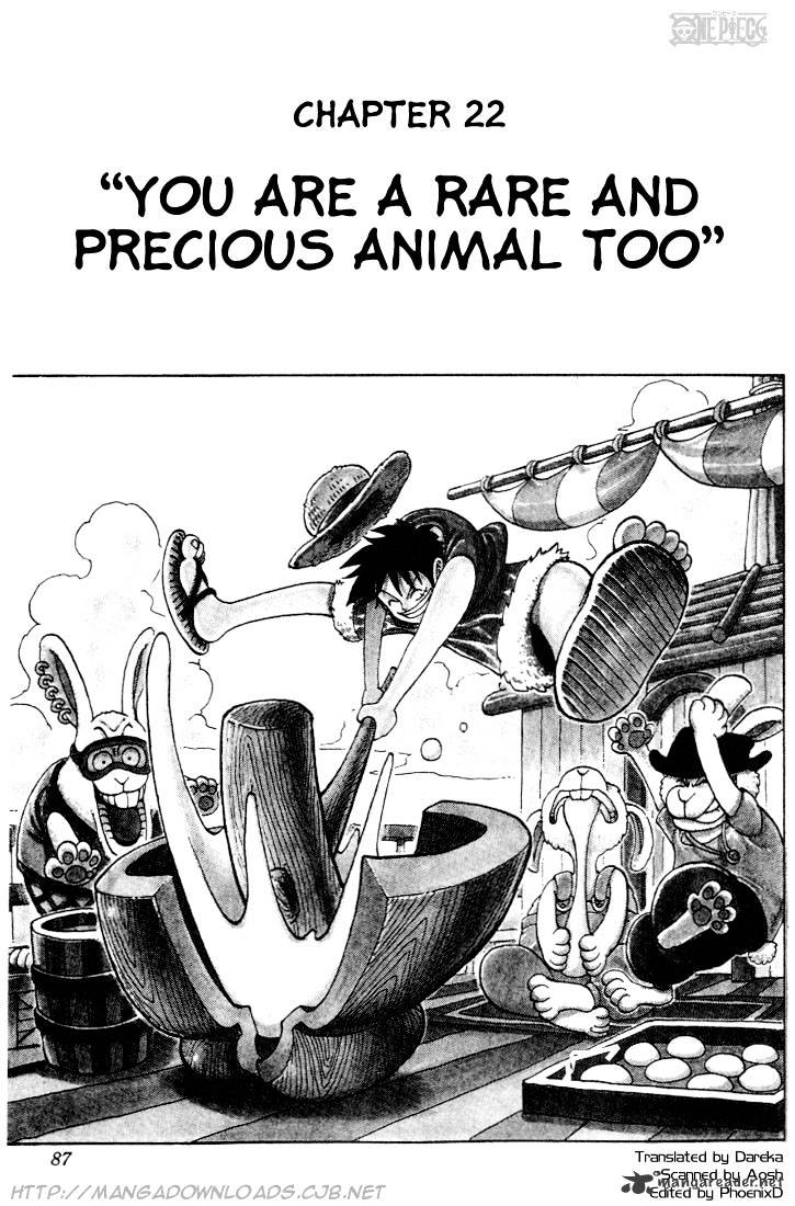 One Piece Chapter 22 : You Are A Rare And Precious Animal - Picture 1
