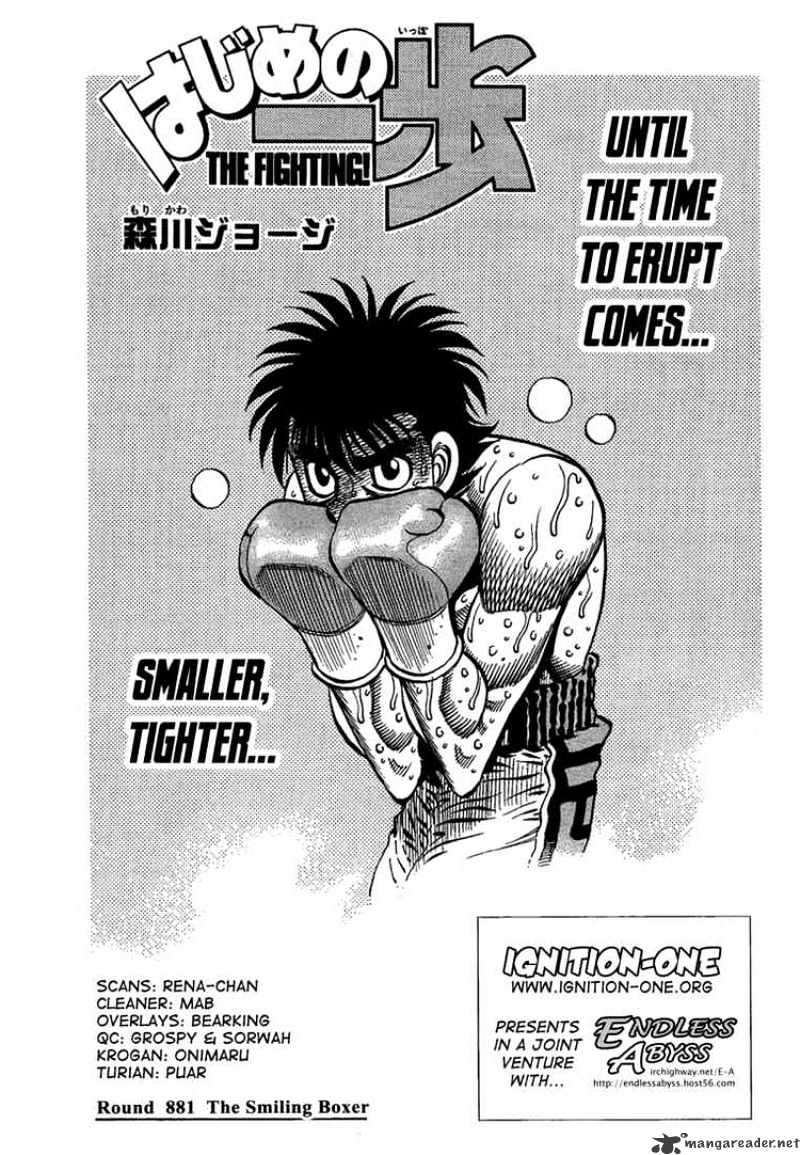 Hajime No Ippo Chapter 881 : The Smiling Boxer - Picture 1