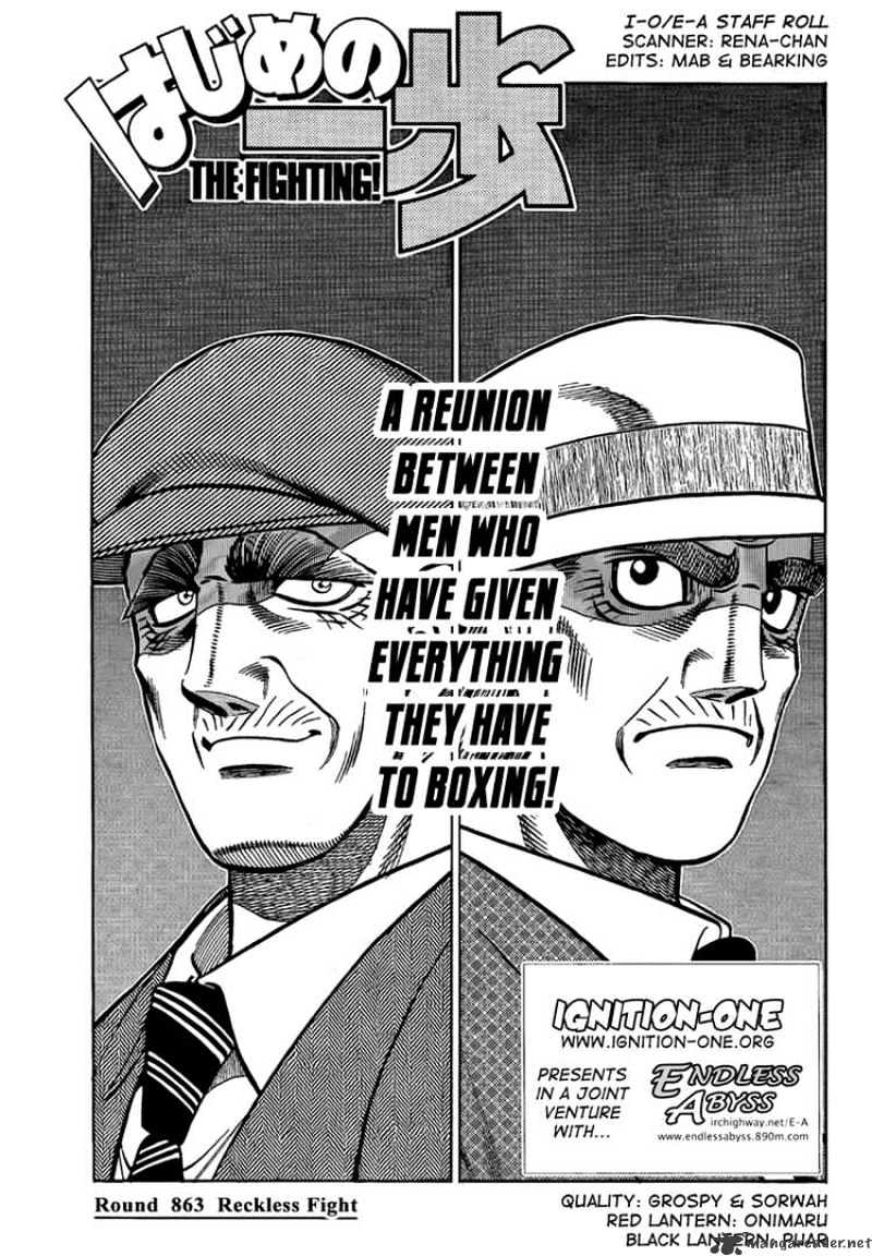 Hajime No Ippo Chapter 863 : Reckless Fight - Picture 1
