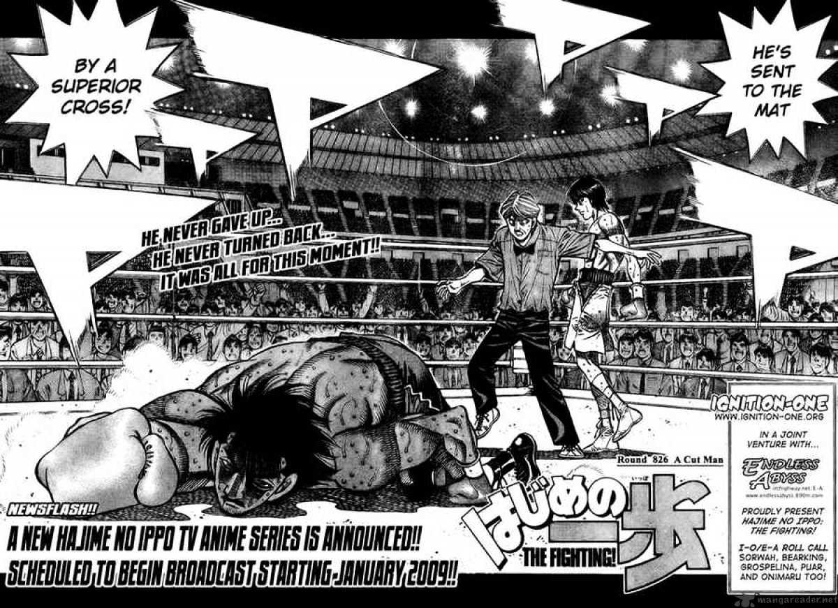 Hajime No Ippo Chapter 826 : A Cut Man - Picture 2