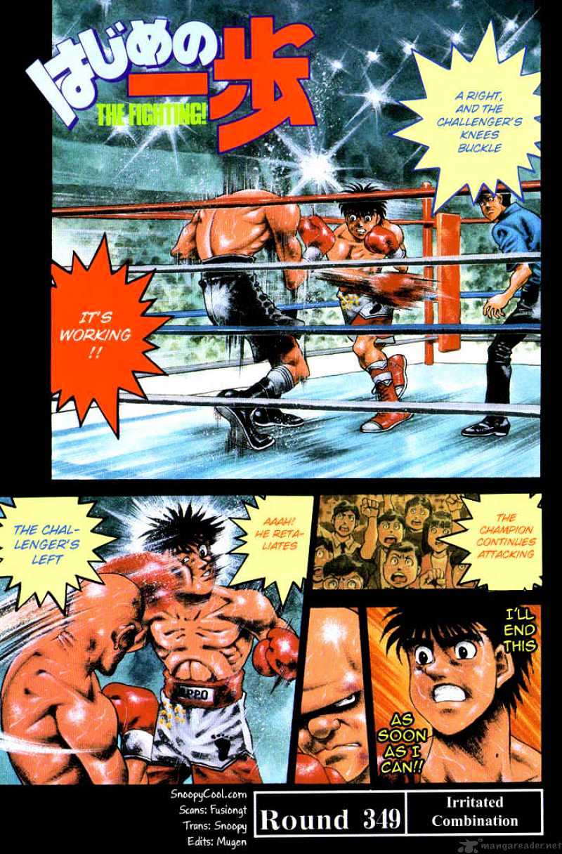 Hajime No Ippo Chapter 349 : Irritated Combination - Picture 1