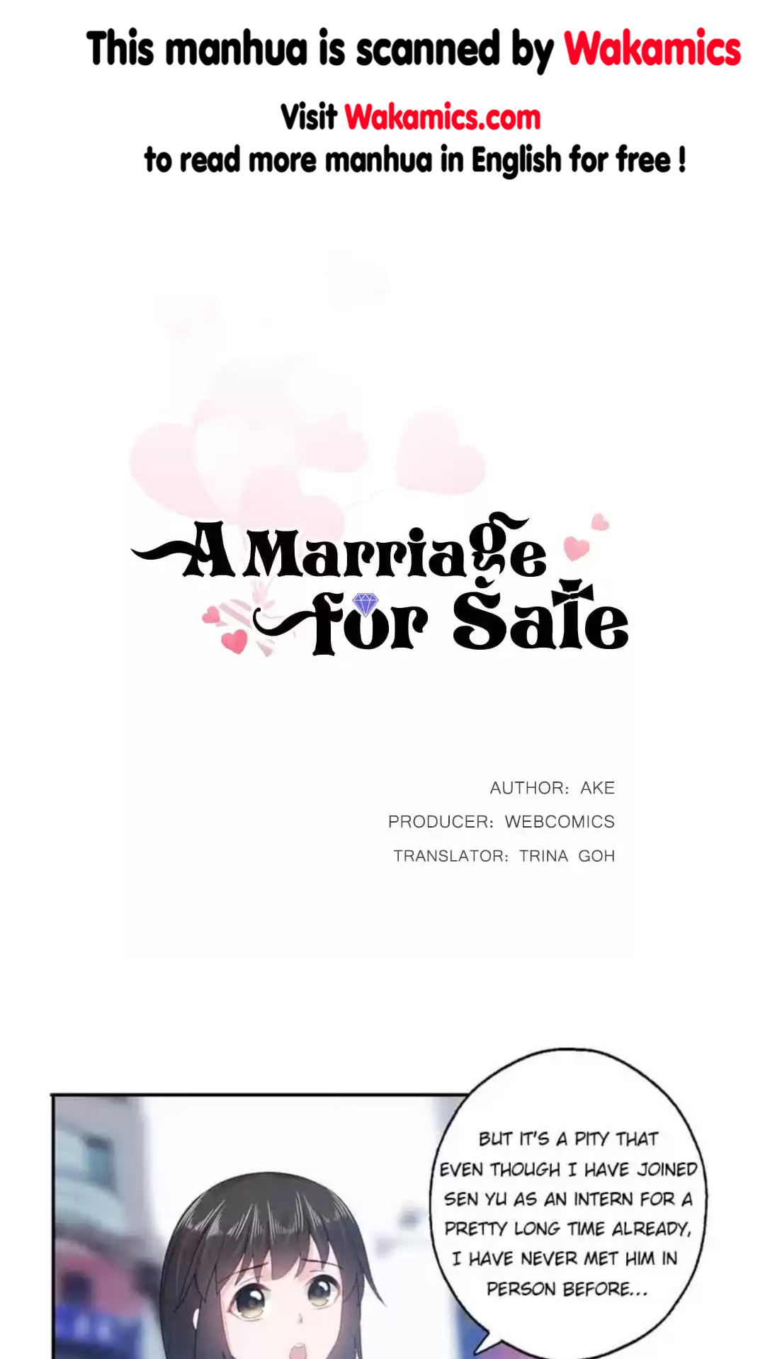 A Marriage For Sale - Page 1