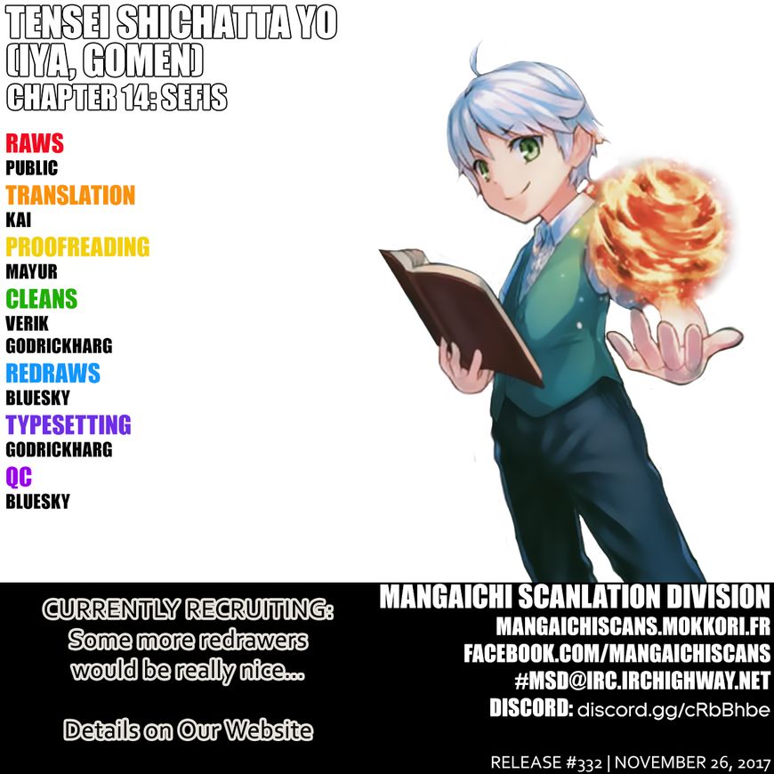 Tenseishichatta Yo (Iya, Gomen) Chapter 014 : Mangaichi Scanlation Division - Picture 1