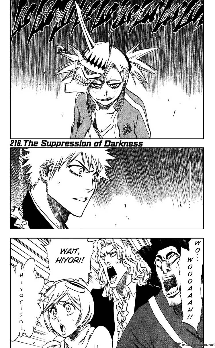 Bleach Chapter 216 : The Suppression Of Darkness - Picture 1