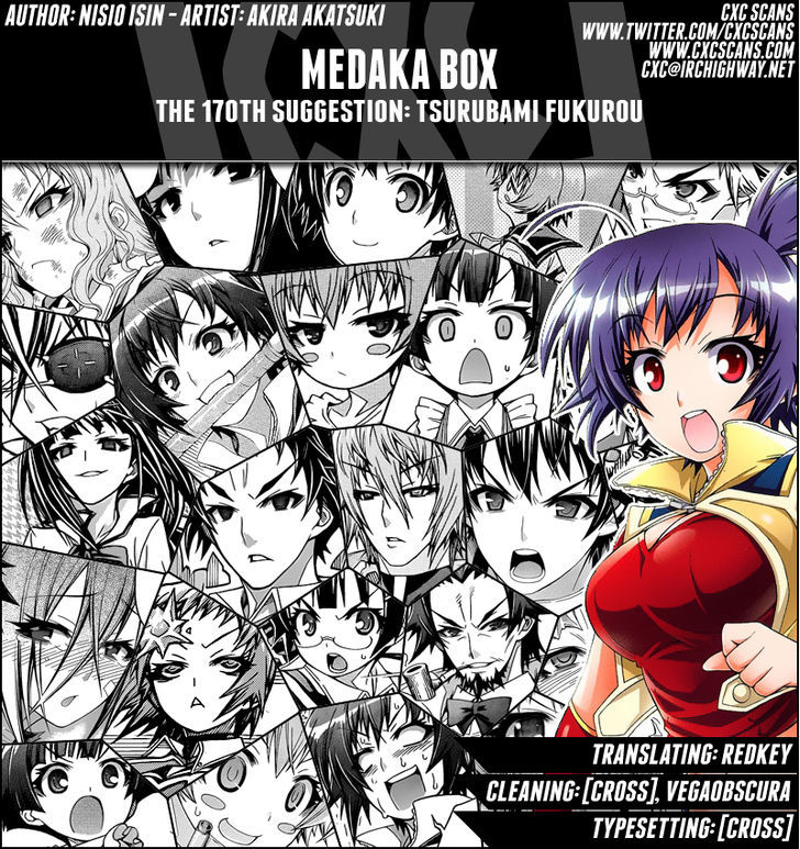 Medaka Box Vol.20 Chapter 170 : Tsurubami Fukurou - Picture 1