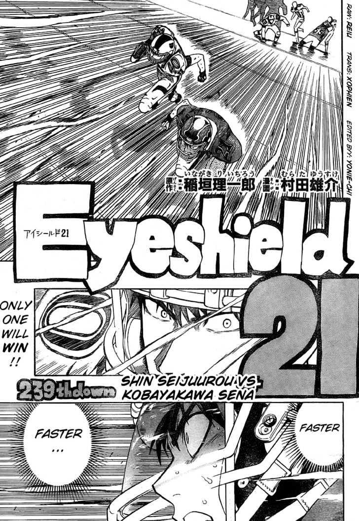 Eyeshield 21 Chapter 239 : Shin Seijå«Rå Vs Kobayakawa Sena - Picture 1