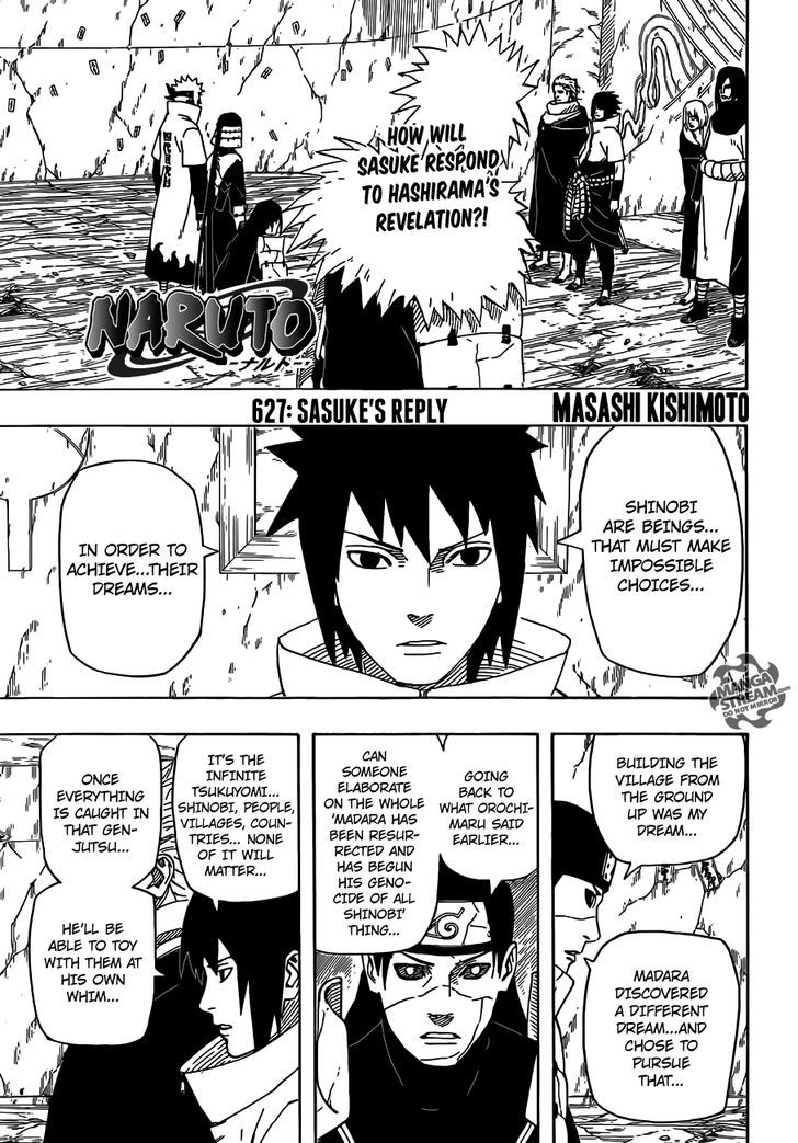 Naruto Vol.65 Chapter 627 : Sasuke's Reply - Picture 1