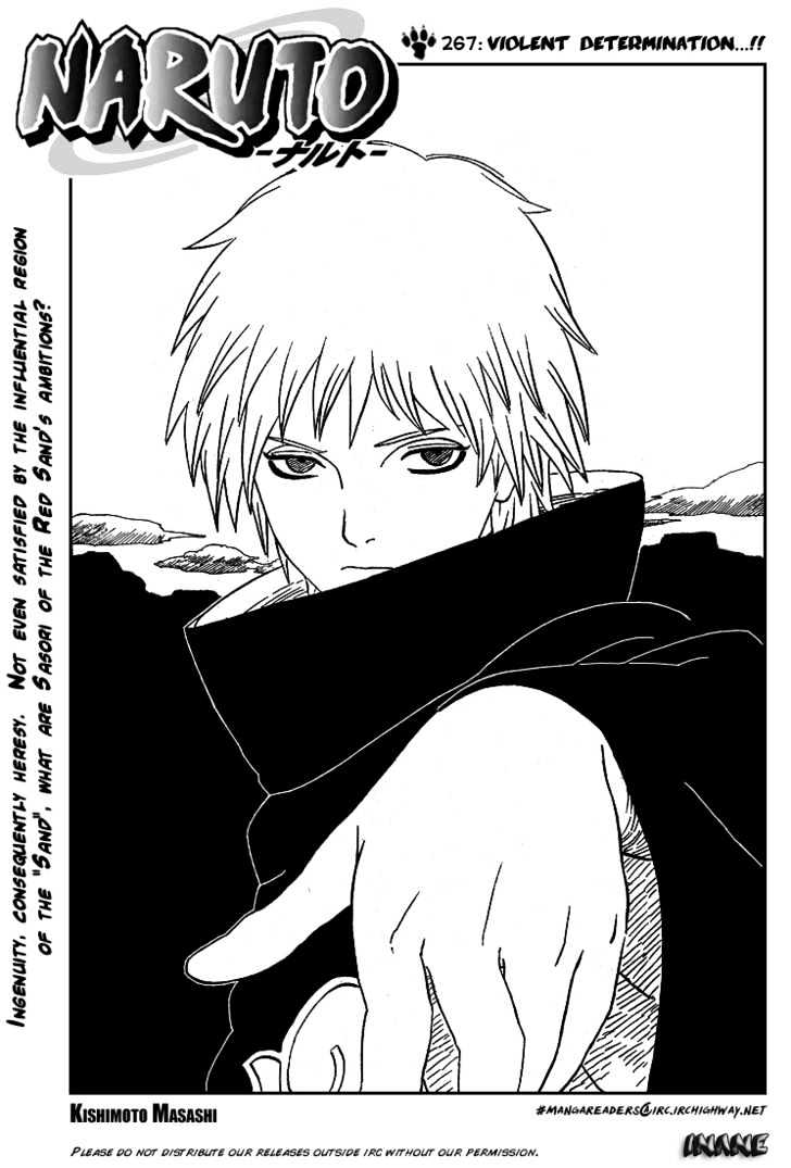 Naruto Vol.30 Chapter 267 : Violent Determination...!! - Picture 1
