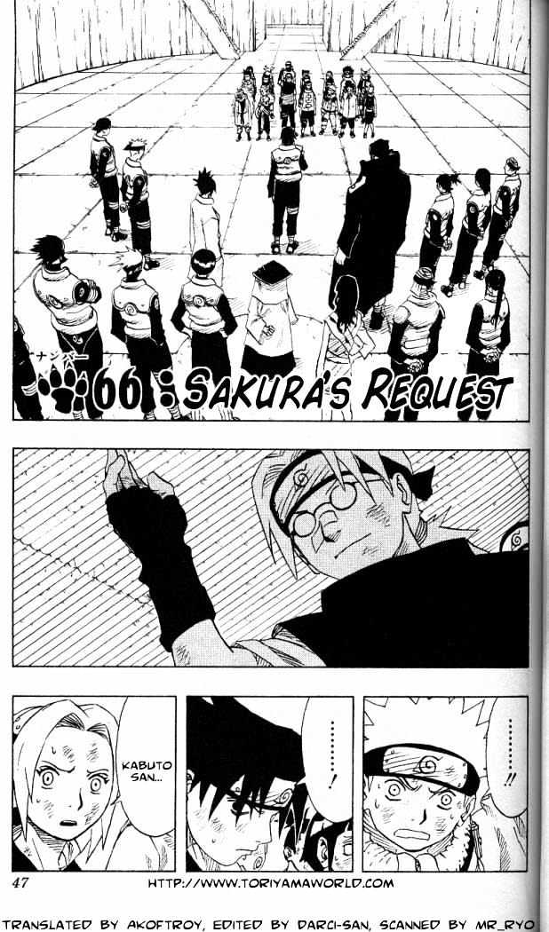 Naruto Vol.8 Chapter 66 : Sakura's Request - Picture 2